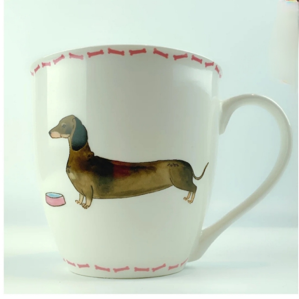 NEW Milly Green British Design Dachshund Porcelain Mug
